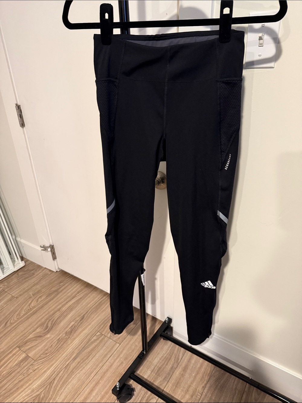 adidas Black Women's Athletic Leggings with Reflective Details